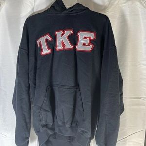 TKE Tau Kappa Epsilon Fraternity Hoodie w/sewn Stitched Letters: Size XL